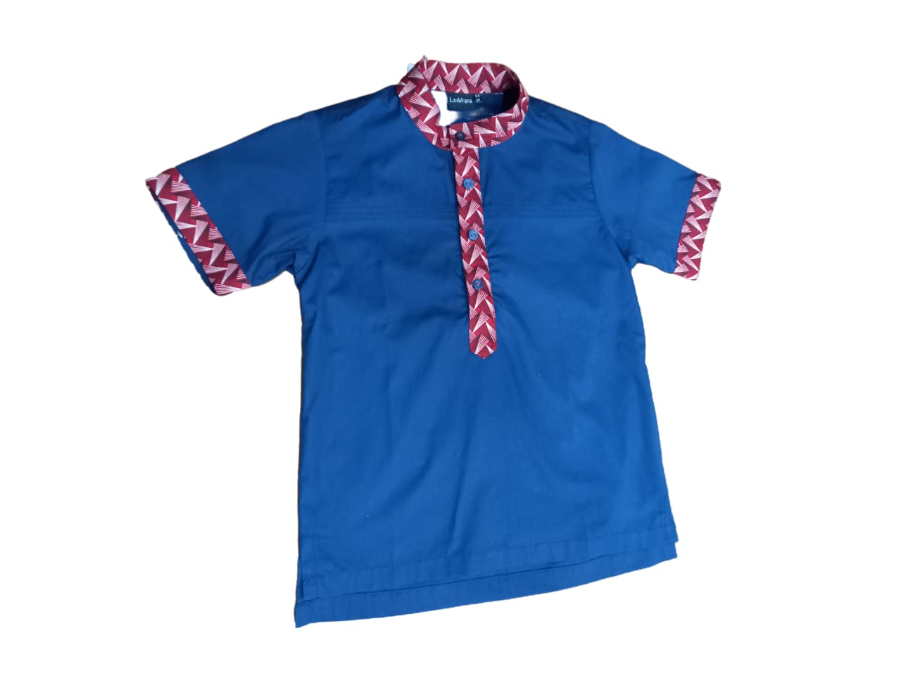 Boys Short Sleeve Shirt with Shwe Trim